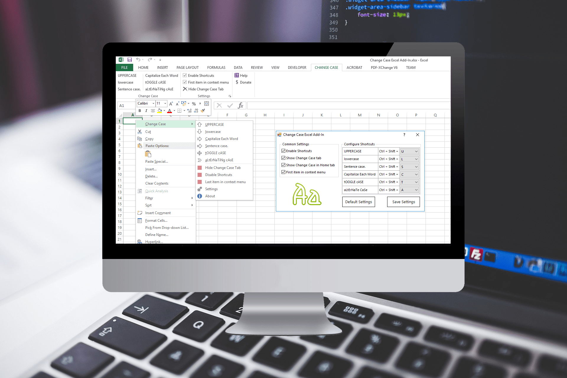 Change Case Excel Add-In